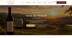 Hidden Hills custom WordPress winery website design